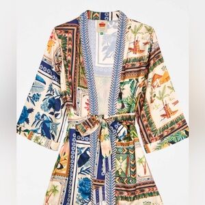 FARM Rio Mixed scarves kimono